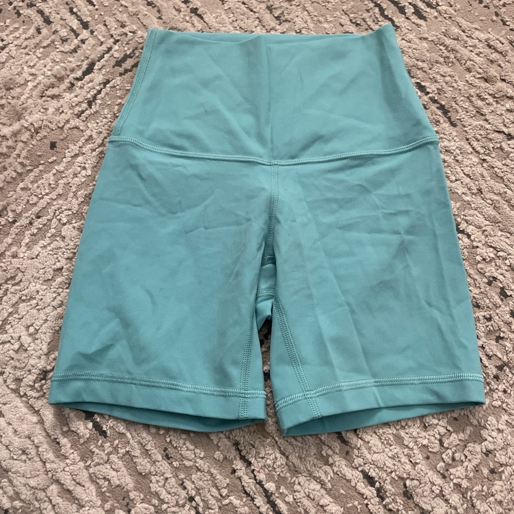 Lululemon teal align 6’ shorts